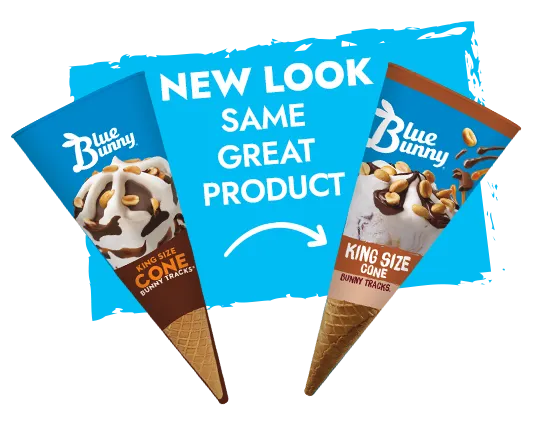 Blue Bunny Bunny Tracks Cone