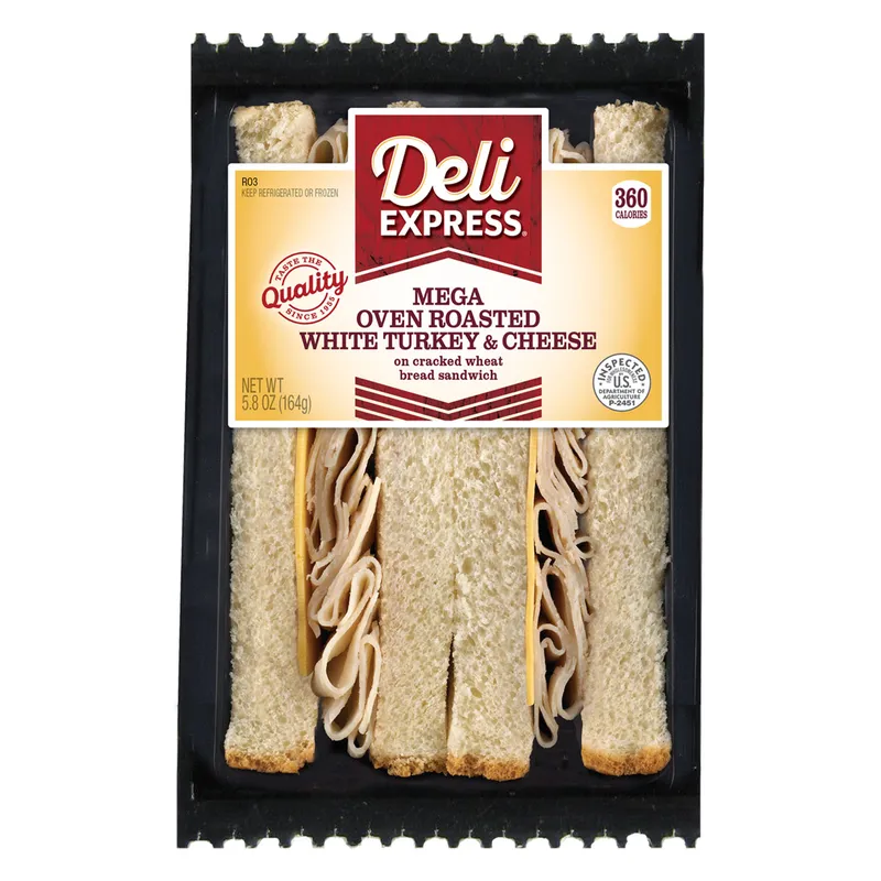 Mega Smoked White Turkey & Cheese